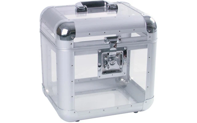 Roadinger Maleta discos vinilos transparente 