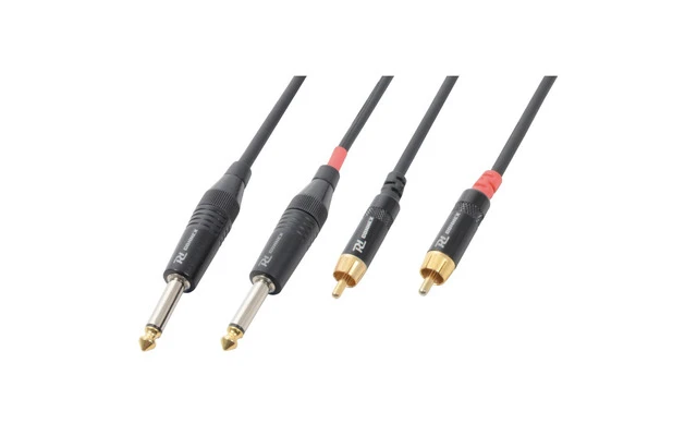 Cable  2x Jack mono 6,3mm - 2x Macho RCA 6m