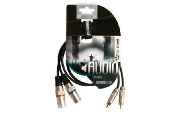 2 x XLR macho de 3 polos a 2 x RCA macho, 1 metro