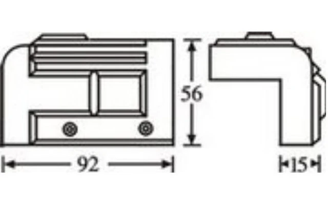 Adam Hall Hardware 4071 - Cantonera apilable de plástico negro