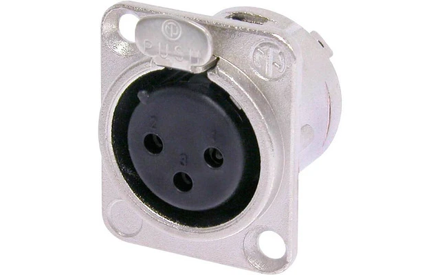 Neutrik NC3 FD-L1 - XLR 3 Polos Hembra - Chasis formato D