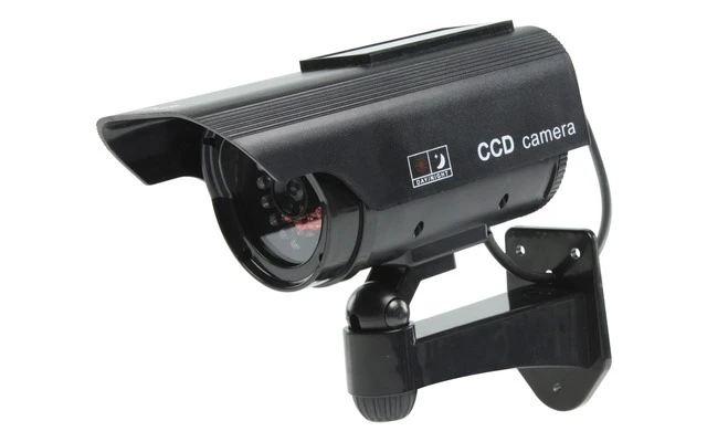 Cámara dummy CCTV con panel solar y 30 LED infrarrojos