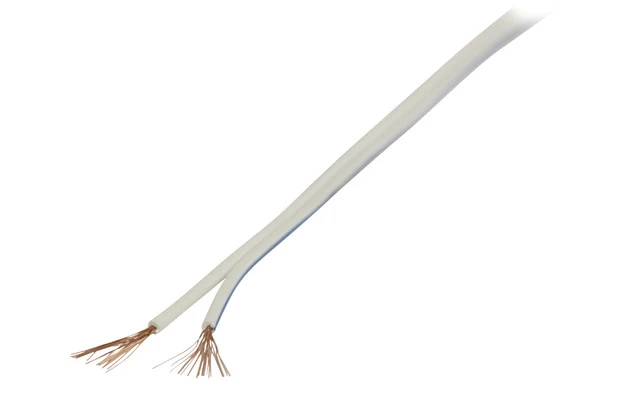 Cable para altavoz 2x 0.35 mm² 100 m color blanco