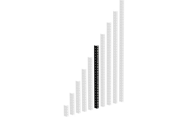 Adam Hall 61535B12 Perfil de rack negro 12 unidades