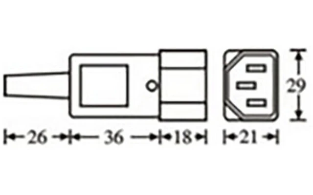 Adam Hall Connectors 8102 C Conector aéreo de Alimentación IEC macho