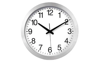Reloj de pared DCF - Aluminio Ø 40 cm