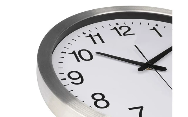 Reloj de pared DCF - Aluminio Ø 40 cm