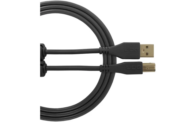 UDG Cable USB 2.0 A-B - Recto - Negro - 1 Metro