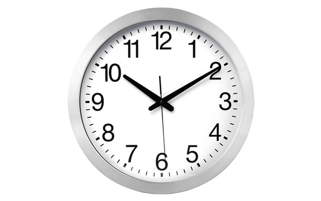 Reloj de pared DCF - Aluminio Ø 40 cm