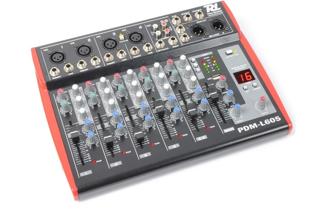 Power Dynamics PDM-L605 Mezclador para escenario 6 Canales MP3/ECHO