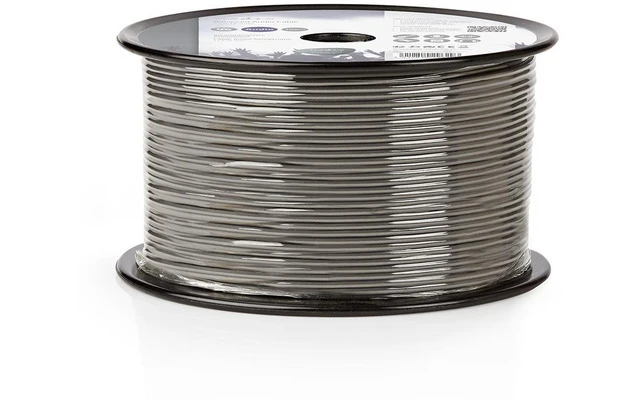 Cable de Audio Compensado - 2x 0,16 mm² - 100 m - En bobina - Gris