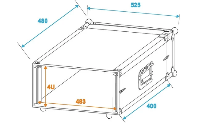 Roadinger Rack de efecto de 4U