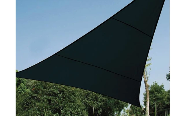 Vela de sombra permeable - Triangular - 5 x 5 m x 5 m - color gris oscuro