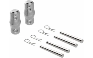 Trabes kit de unión P30 plano: 2 bulones, 4 pasadores y 4 clips R