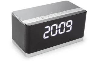 Mini Altavoz Hi-Fi inalámbrico con Reloj - AUX + FM + USB + Micro-USB