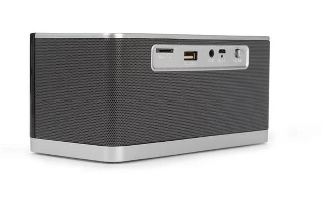 Mini Altavoz Hi-Fi inalámbrico con Reloj - AUX + FM + USB + Micro-USB