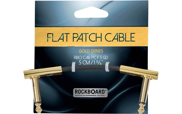 RockBoard Flat Patch Cable Gold 5 Cm