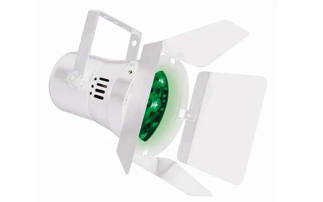 FOCO LED PAR36 - 12 x 1W R G B CON BARN DOOR - BLANCO 