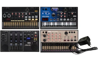 Korg Volca Mix + Volca Nubass + Volca Keys + Volca Beats + Alimentador