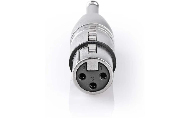 Adaptador XLR - 6,35 mm macho - XLR de 3 pines hembra Metal