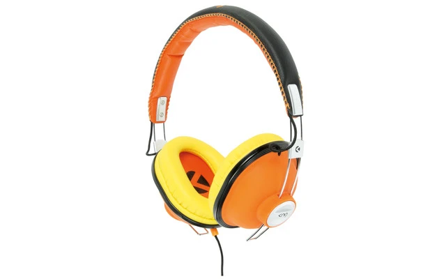 Auriculares Bulldozr - Chaos Constructor en color naranja