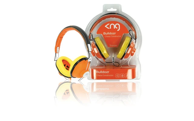 Auriculares Bulldozr - Chaos Constructor en color naranja
