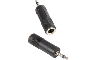 Adaptador de Minijack 6,3 mm hembra mono a Jack 3,5 mm macho mono