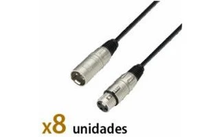 Pack de 8 cables XLR a XLR 15 m - Adam Hall