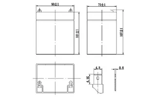 BATERÍA DE PLOMO-ÁCIDO 12V-4Ah