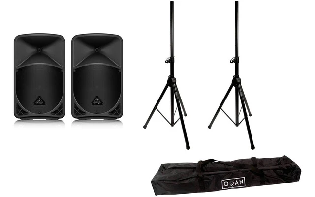 2x Behringer B12X + Trípode altavoz con funda