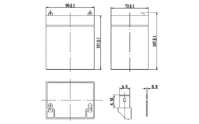 BATERÍA DE PLOMO-ÁCIDO 12V-4Ah