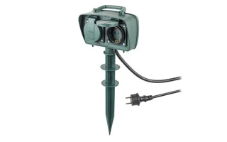 Regleta de 2 Tomas de 1,5 m Verde - 2x Schuko