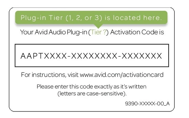 AVID PRO TOOLS M-POWERED CROSSGRADE Tarjeta activación. Lic. usuario