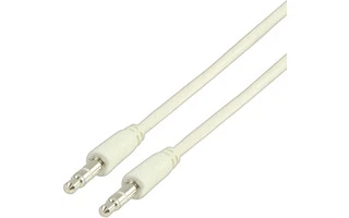 Cable blanco de audio estéreo 3.5mm de 1.00 m