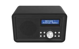 Denver DAB-35 - Radio DAB+/FM portátil - carcasa de madera - color negro