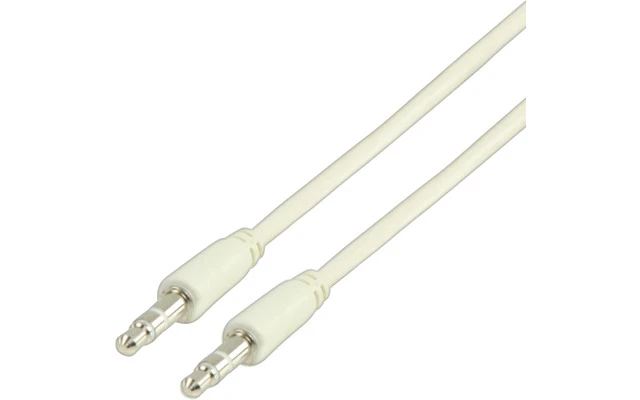 Cable blanco de audio estéreo 3.5mm de 1.00 m