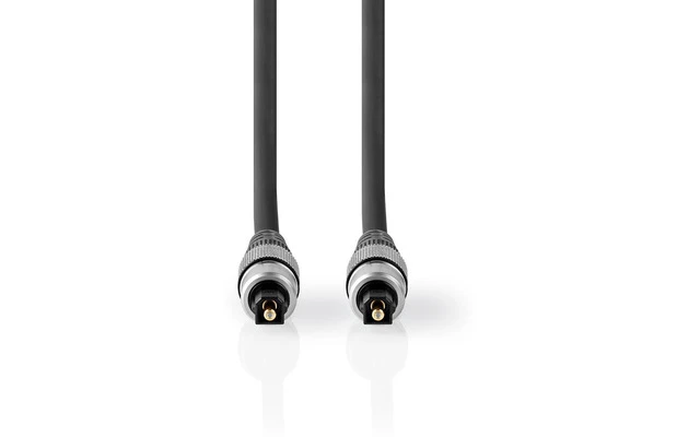 Cable de Audio Óptico - Macho TosLink Macho - Macho TosLink - 0,75 m - Gris Antracita