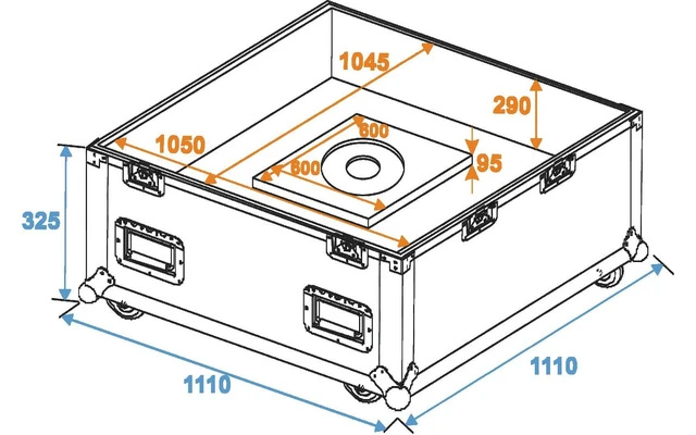 Roadinger Flightcase Bola de espejos 100cm