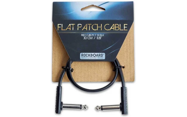 RockBoard Flat Patch Cable Black 30 Cm
