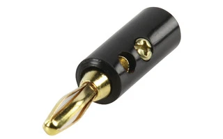 Banana Conector Macho PVC Oro