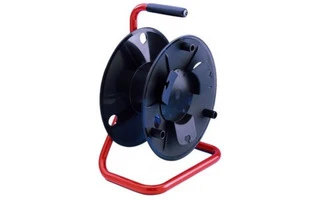 Enrolla cables plastico en aluminio rojo