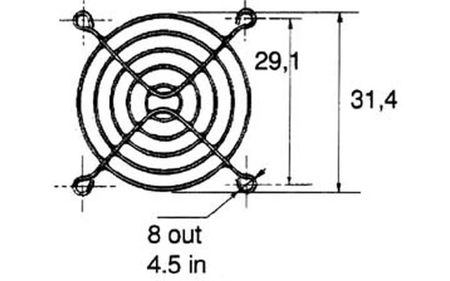 Rejilla para ventilador 40 x 40mm