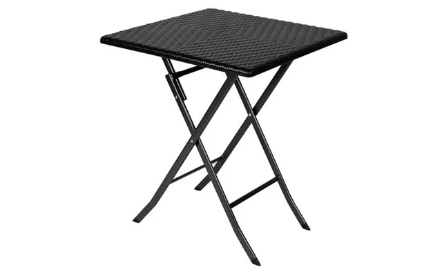 MESA PLEGABLE - ASPECTO DE RATÁN - 62 x 62 x 73,5 cm