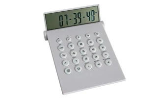 Calculadora con reloj del horario mundial