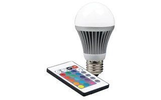 E27 bombilla LED 3,5W RGB + mando a distancia