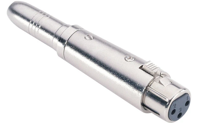 Adaptador de Jack 6,3 mm hembra estéreo a XLR hembra