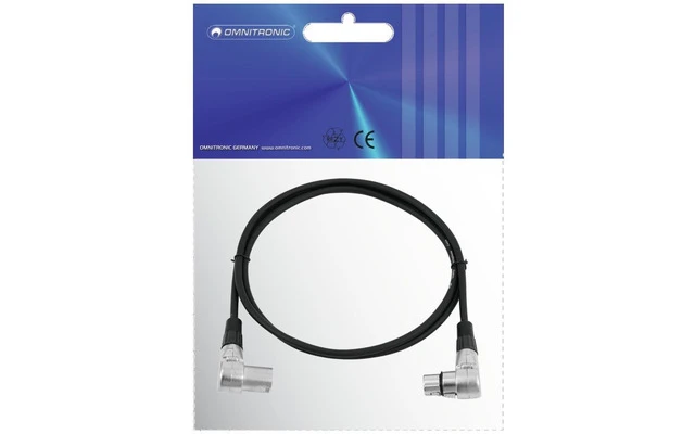 Omnitronic Cable acodado XLR  1.5 metros 