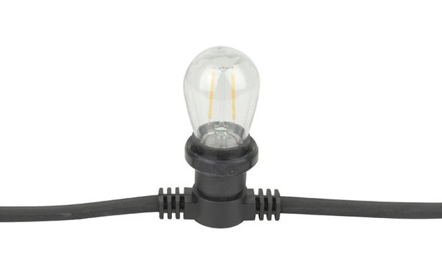 Showgear Festoon Light E27 - Espaciado de 100 cm - Negro - 10 metros