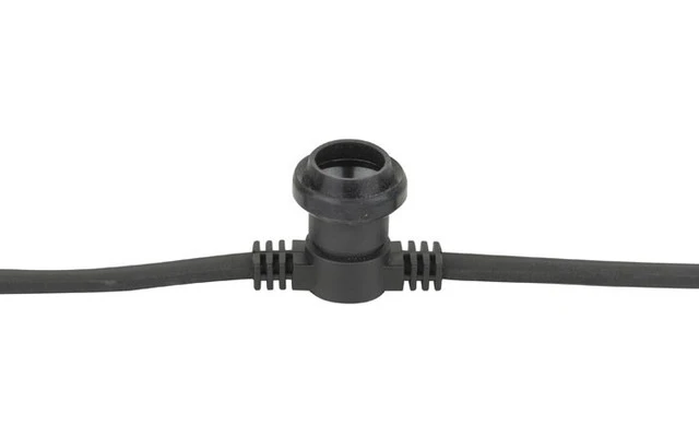 Showgear Festoon Light E27 - Espaciado de 100 cm - Negro - 10 metros