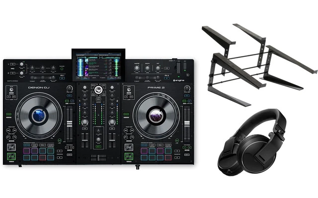 Denon DJ Prime 2 + Pioneer HDJ-X5 + Ibiza Slap 190
